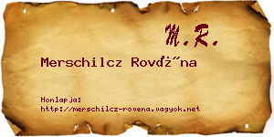 Merschilcz Rovéna névjegykártya